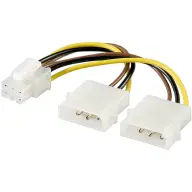 GOOBAY PCI Express 6 pin Molex Tápkábel Fehér 15cm 51360