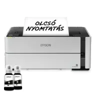 EPSON EcoTank M1170 mono printer LAN/USB 5000 side tintával