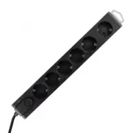 SOMOGYI ELECTRONIC NVT 06K USB/WH Túlfeszültség védett hálózati elosztó kapcsolós 2xUSB 6 aljzat 1.5 m