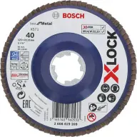 BOSCH X571 Best for Metal X-LOCK legyezőtárcsa egyenes változat műanyag lap Ø125 mm G 40