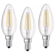OSRAM 4W E14 470lm 4000K LED BASE CL B 40 FIL 4W 4000K E14 X3