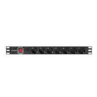 LANBERG PDU-07F-0200-BK 7 priză splitter 2m negru cu comutator protejat