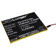 CAMERON SINO Li-Polymer akku 3.7V/2700mAh Alcatel TLP028A2 kompatibilis FEKETE