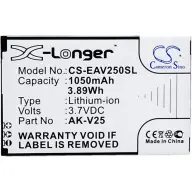 CAMERON SINO Emporia Pure CAMERON SINO Li-Ion akku 3.7V/1050mAh Emporia AK-V25 kompatibilis FEKETE
