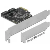DELOCK 2 portos SATA PCI Express Kártya - alacsony profilú formatényező