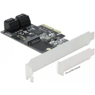 DELOCK 4 SATA port és 1 M.2 B kulcsos csatlakozó PCI Express x4 Kártya - alacsony profilú formatényező