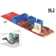 DELOCK Átalakító - M.2 aljzat B+M nyílással csatlakozódugó - 2 x USB 3.0-s csatlakozósor