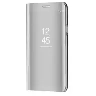 ZONE Smart View Cover Oldalra nyíló tok hívás mutatóval iPhone 13 Pro Max ezüst (utángyártott)