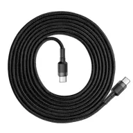 BASEUS USB 2.0 Type C USB 2.0 + USB 2.0 Type C Punjač / podatkovni kabel Siva-Crna 2m CATKLF-HG1