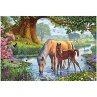 SCHMIDTSPIELE Puzzle játék 150 darabos Lovak a pataknál