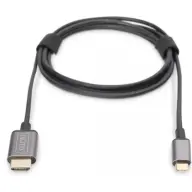 DIGITUS USB 3.1 Type C HDMI transformator Crno 1.8m DA-70821