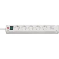 BRENNENSTUHL Bremounta Extension Socket with USB-Charger 5-way white 3m H05VV-F 3G1.5