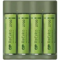 GP USB Everyday B421 Akku-Ladegerät + 4pcs 2600mAh AA Element dunkelgrün