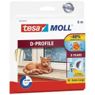 TESA tesamoll Ajtó- and ablaktömítő habszivacs 9 mm x 6 m D profil