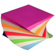 Jegyzettömb 8x8x8cm csavart színes kockatömb