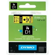 DYMO 506.539 D1 6mm x 7m label Maker ribbon yellow-black