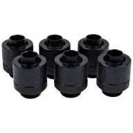 ALPHACOOL 17228 Eiszapfen 13/10mm compression fitting G1/4 - black 6 pieces set
