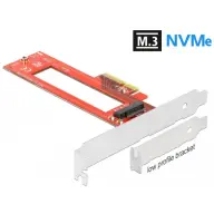 DELOCK PCI Express x4-kártya - 1 x M.3 / NF1 nyílás - alacsony profilú formatényező