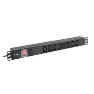LANBERG PDU-08I-0200-C20-BK 8x C13 IEC supratensiune protector splitter 2m