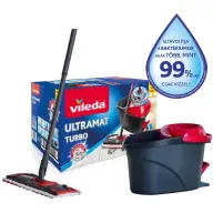 VILEDA UltraMat 2in1 TURBO mop set black / red