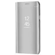 ZONE Smart View Cover Oldalra nyíló tok hívás mutatóval Xiaomi Mi Note 10 Lite ezüst