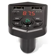 TF-0020 Maxlife Bluetooth FM-transmitter/szivargyújtó töltő - 2xUSB + microSD kártyaolvasó