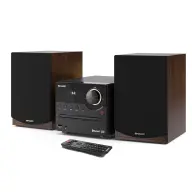 SHARP XL-B512BR Bluetooth mikrohifi rendszer fa hangszórókkal barna