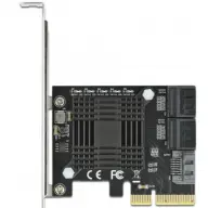 DELOCK 5 portos SATA PCI Express x4 Kártya - alacsony profilú formatényező v2