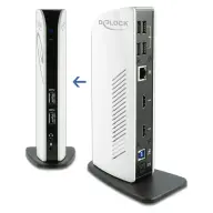 DELOCK USB dokkoló állomás kettős HDMI Full-HD / USB 3.2 / LAN / Audio