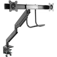 STARTECH Desk Mount Dual Monitor Arm with Crossbar Handle for Synchronized Full Motion 32"