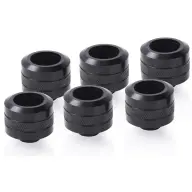 ALPHACOOL 17477 Eiszapfen PRO 16mm HardTube fitting G1/4 - black 6 pieces set