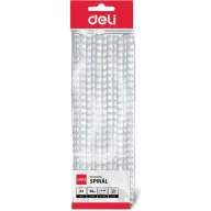 DELI 10mm 22 pcs plastic binding coil white