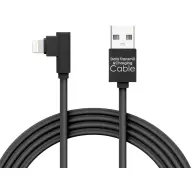 DELIGHT USB Lightning Töltő/adatkábel Fekete 2m 55444I-BK