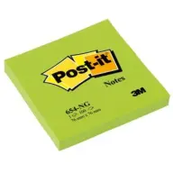 3M POSTIT 76x76mm jegyzettömb 100lap neon zöld