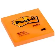 3M POSTIT 76x76mm jegyzettömb 100lap neon narancs