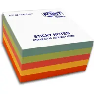 3M POSTIT POINT Cube 76x76mm self-adhesive notepad 400 sheets assorted pastel colors