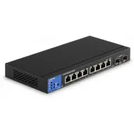 LINKSYS LGS310MPC 8port POE+ GbE LAN +2 SFP Port Smart menedzselhető asztali Switch