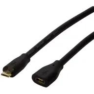 LOGILINK Micro USB extension Black 50cm CU0120