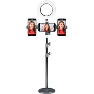 SUNPAK Essential Vlogging Szett monopod telefonadapter stúdió körlámpa fekete