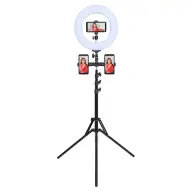 SUNPAK Ultimate Vlogging Szett lámpaállvány telefonadapter Boya mikrofon stúdió körlámpa fekete