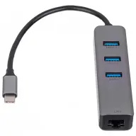 AKYGA AK-AD-66 USB type C - USB 3.0 3-port + Ethernet