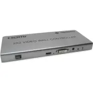 PROCONNECT Videófal kontroller 2x2 4xHDMI out HDMI in DVI in Loop out RS232 IR FHD