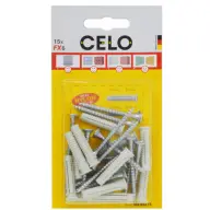 CELO FX 8 universal nylon dűbel + 5x60 screw nail - 10pcs / blisters