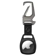 SPIGEN RUGGED ARMOR kulcstartó rozsdamentes acél karabíner Apple AirTag FEKETE