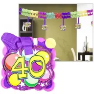 Girland 400 x 12 x 12 cm 40. Geburtstag