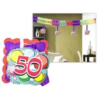 Girland 400 x 12 x 12 cm 50. Geburtstag