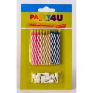 F62010 Kerze Geburtstag 10+10 pcs Halter