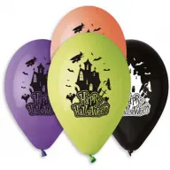 Léggömb 30 cm "Halloween Kastély"