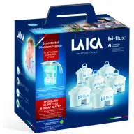 LAICA J996050 set cadou cu 6 cartușe filtrante universale bi-flux Stream Line și cană albă cu filtru mecanic de apă