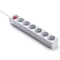 FAMATEL 9/706 Schalter gombos Verlängerungskabel 6 Steckdose 1.5m Weiß